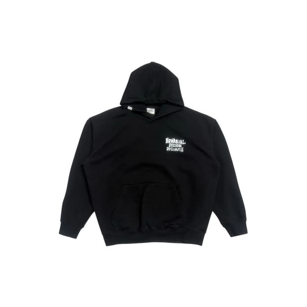 노매뉴얼 후드티 블랙