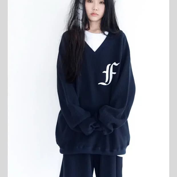 샵페어리 와플 셋업 네이비  교환 판매