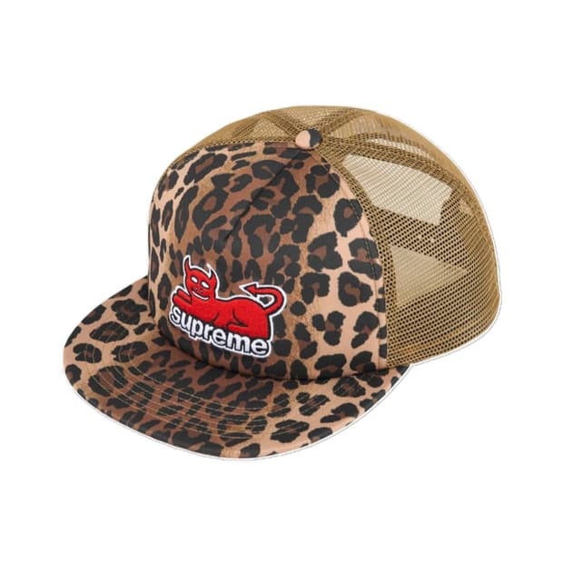 슈프림 x 토이 머신 메쉬 백 5-패널 레오파드