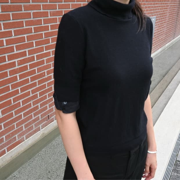 JIL SANDER Short Sleeve Turtleneck Top