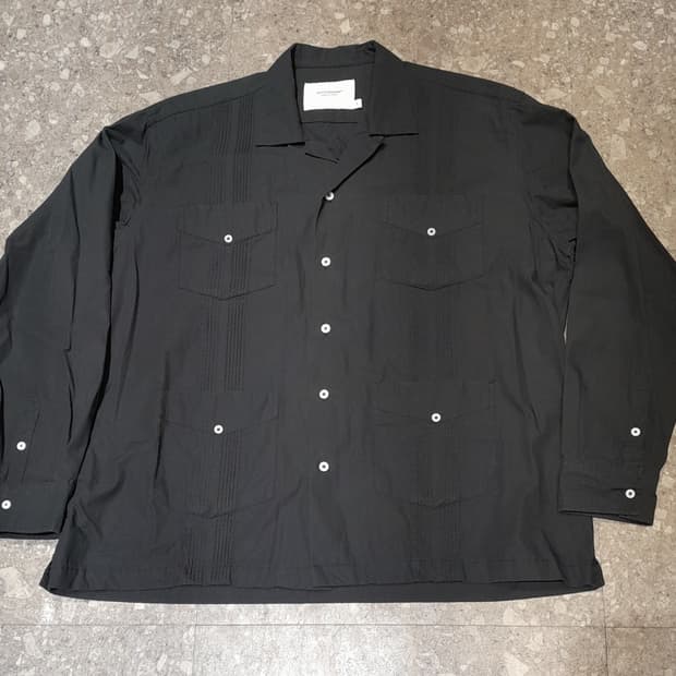 💥아웃스탠딩 오픈카라 셔츠 긴팔 네이비 (3) 