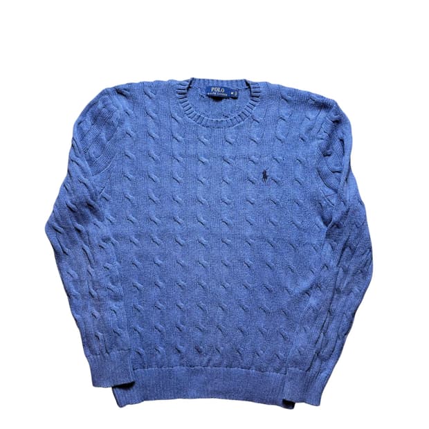 폴로 꽈배기 니트