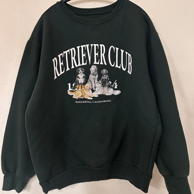 리트리버클럽 맨투맨 S (실측 남성 100)