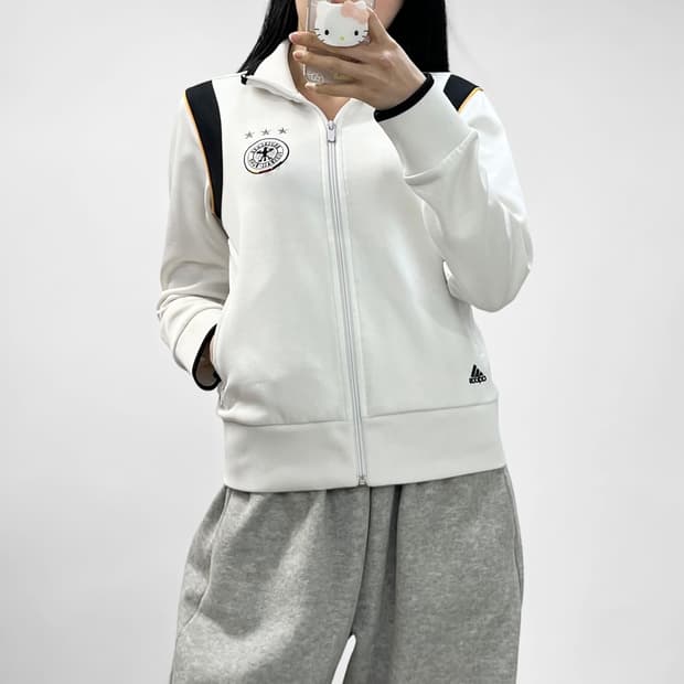 아디다스 우먼스 독일 트랙탑 져지 화이트