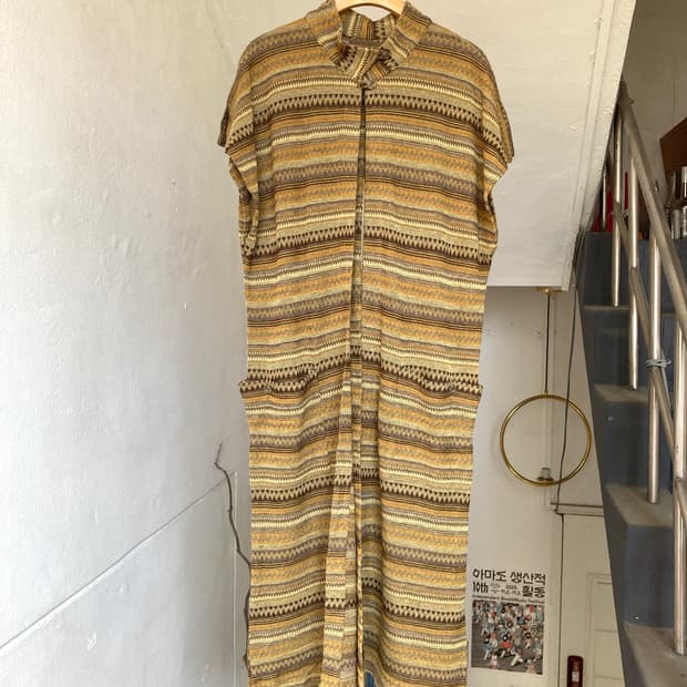 에스닉 패턴 레이어드 가디건