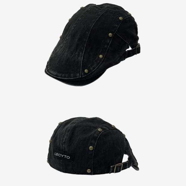 레씨토 헌팅캡 stud washed hunting cap 블랙