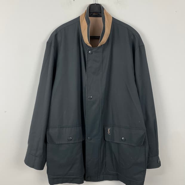 입생로랑 YSL 리버시블 블루종 사파리 자켓 <514>