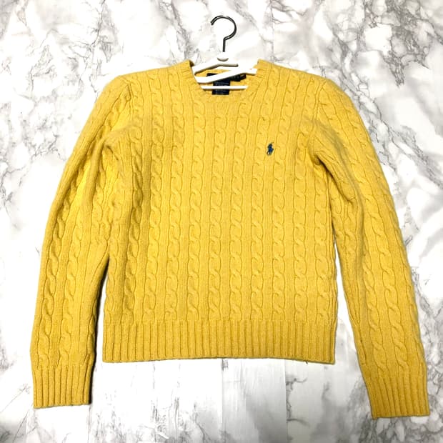 폴로 랄프로렌 니트 캐시미어 개나리 상태최고