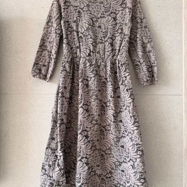 캐서린로즈 롱 원피스 자수 하객룩 상견례룩