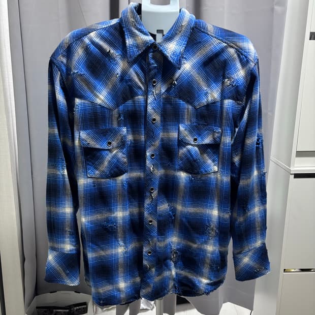 [M]rafu 데미지드 웨스턴 셔츠