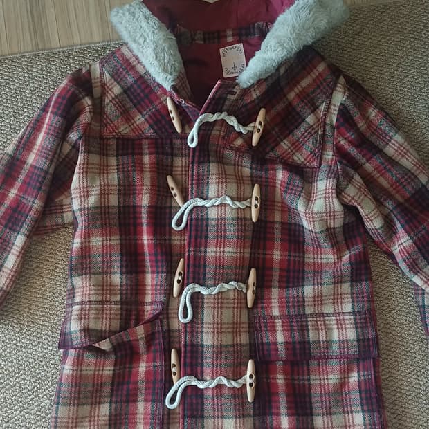 일본 빈티지 체크 코트
