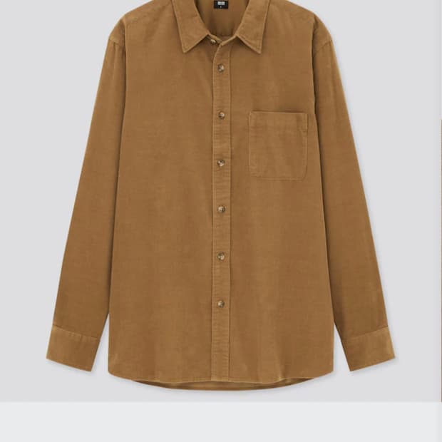 남자 유니클로 코듀로이 셔츠 L