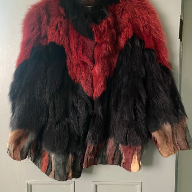 사가폭스 컬러 퍼 자켓