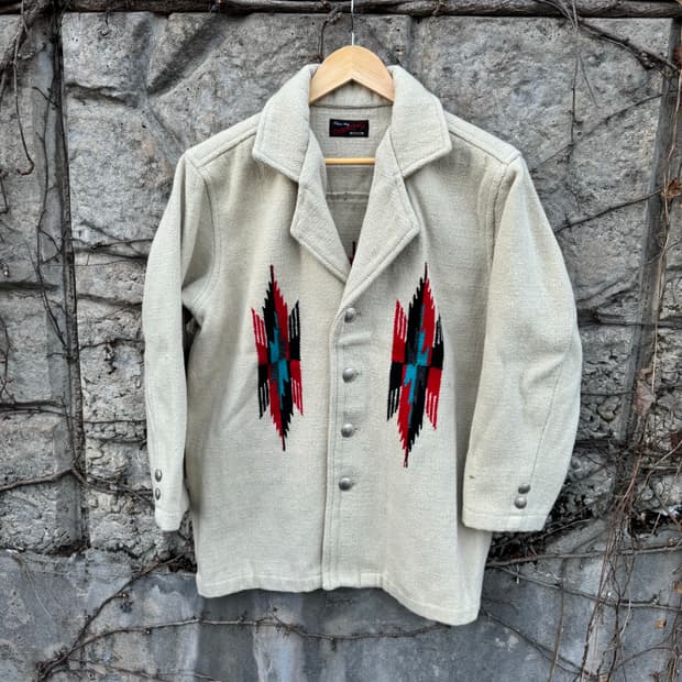 옥토퍼스 아미 빈티지 오르테가 치마요 자켓 네이티브 무늬 웨스턴 코트