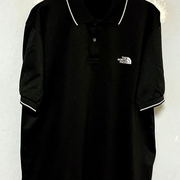 노스페이스 남자 카라 반팔티 블랙 시원한 기본스타일 캐주얼 XL 105