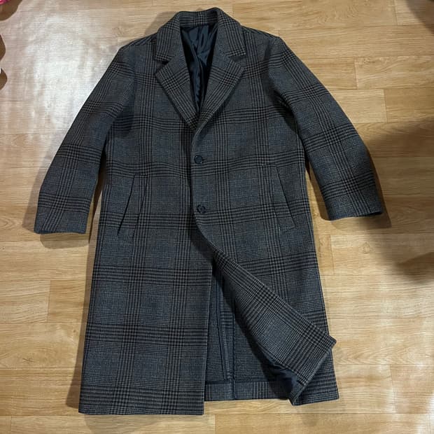[105] 클럽모나코 글렌체크 캐시미어 코트