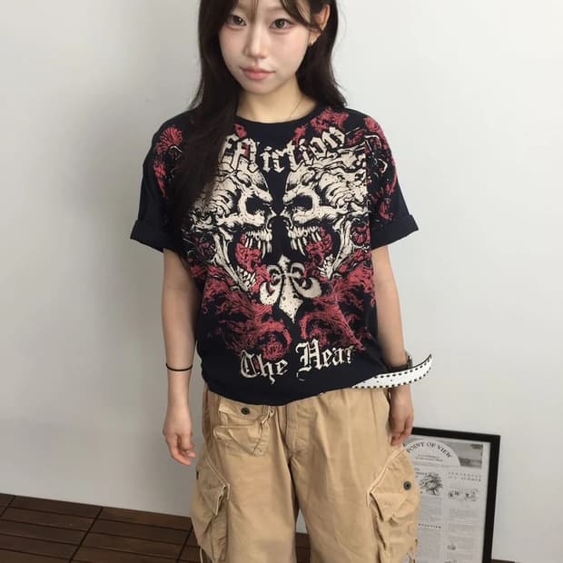 00s Affliction Karo Parisyan Skull Tee