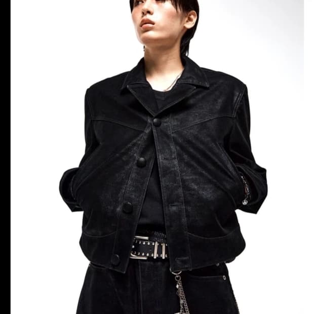 3)알렌느 크롭 누벅자켓