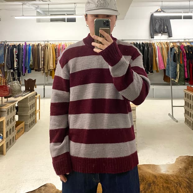 NEEDLES stripe knit 니들즈 스트라이프 니트