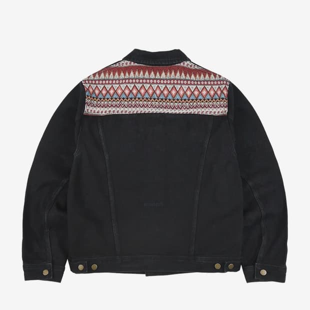 이알에스코 데님 트러커 자켓 블랙