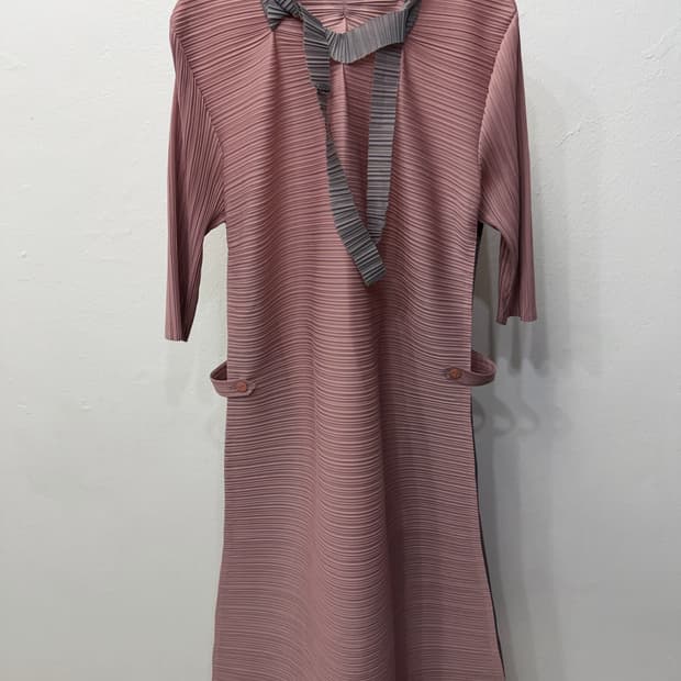 정품) 플리츠미 플리츠 긴팔 원피스 F