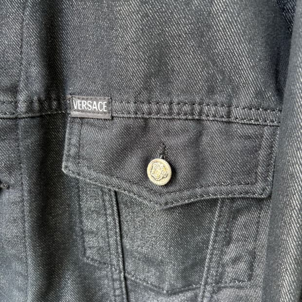 90s Versace jeans Couture 흑청 자켓