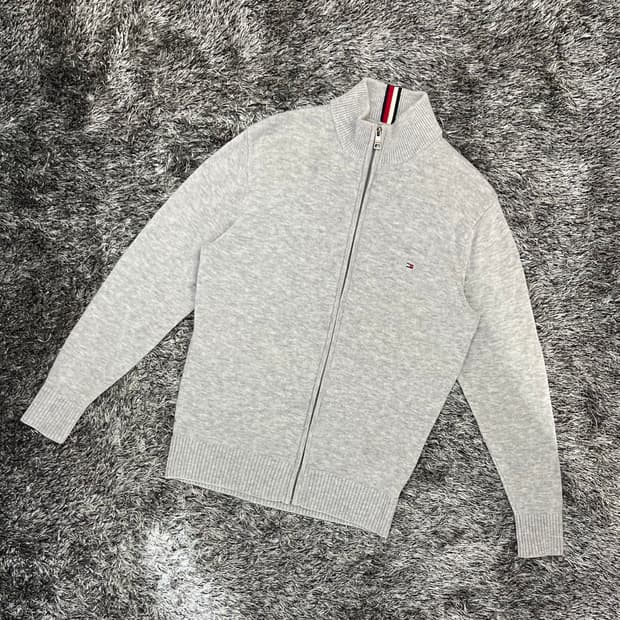 타미힐피거 남성 램스울 니트 집업 (XL)