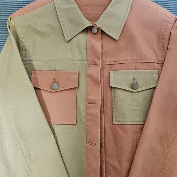 아더에러 16ss 핑크 베이지 트러커 자켓