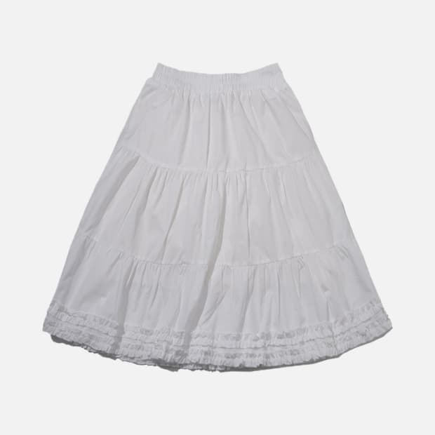 프릴 레이어드 스커트