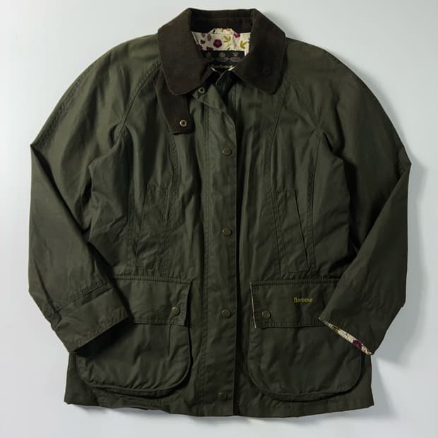 Barbour  바버 비데일 투웨이 올리브 그린 왁스 자켓 
