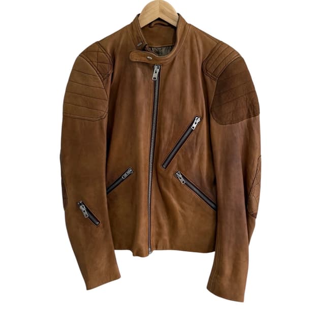 아크네 스튜디오 올리버 바이커 레더 자켓
