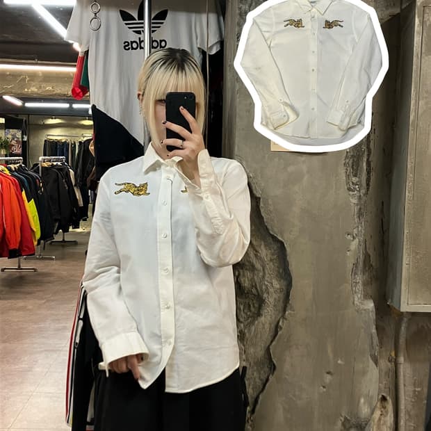 겐조 점핑 타이거 셔츠 아이보리 M   #csz1994