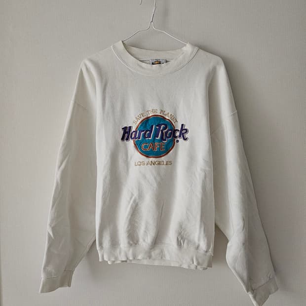 90s 하드락 카페 스웻셔츠 (made in USA)