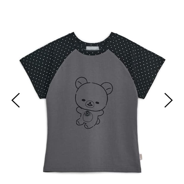 허그유어스킨 코리락쿠마 도트 반팔