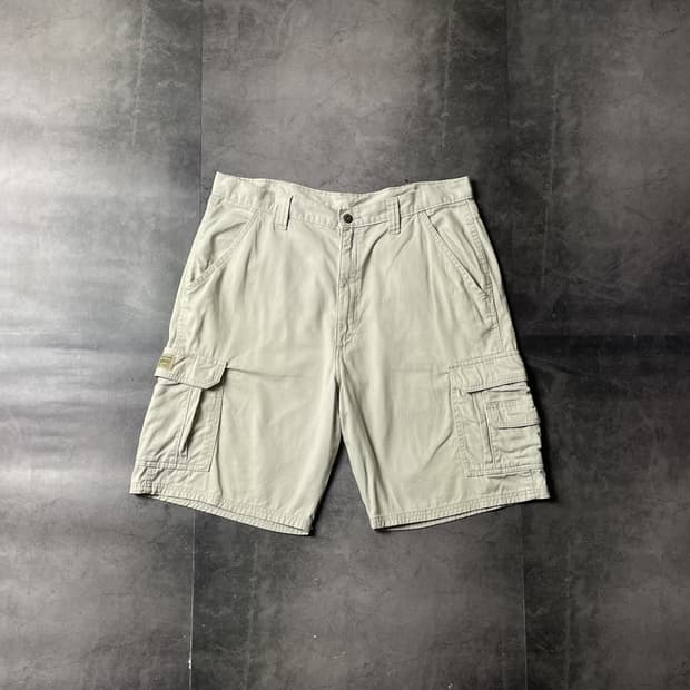 WRANGLER 랭글러 빈티지 아이보리 카고 하프 팬츠 A00788