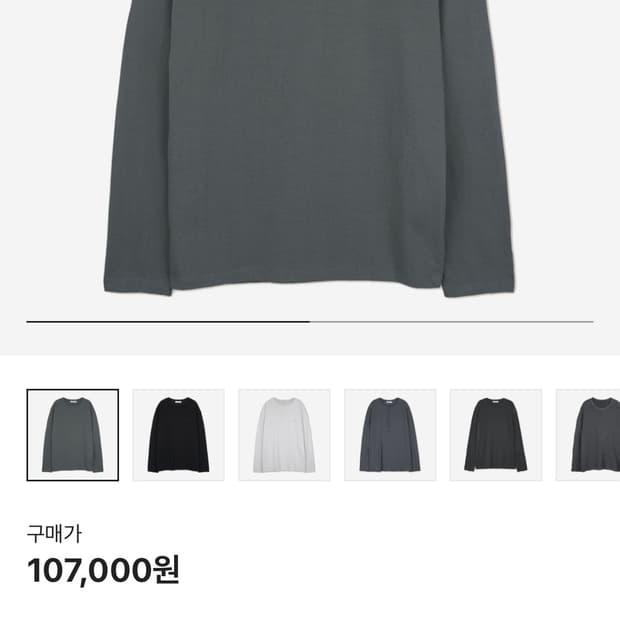 이그노타 코어:10 바크 비틀 롱슬리브 티셔츠 차콜