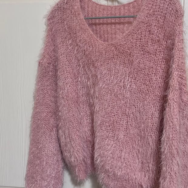 빈티지 보세 앙고라 핑크 니트