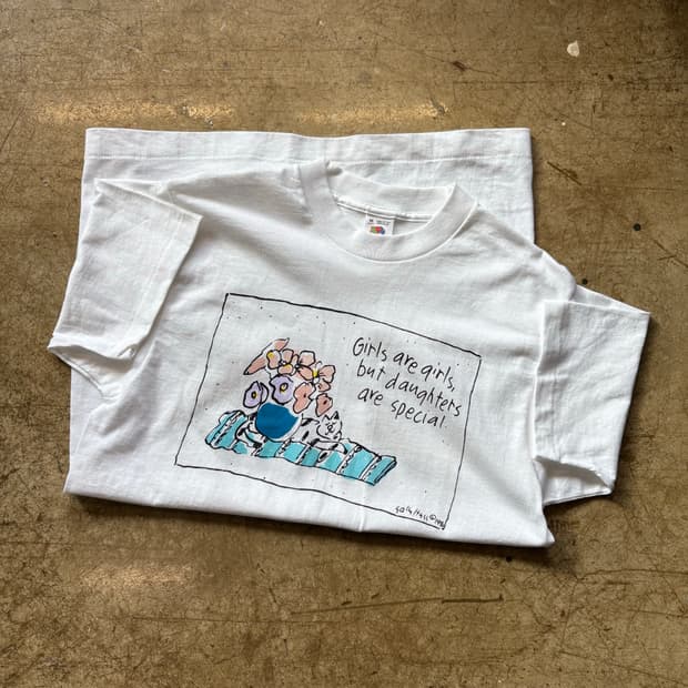 1990s usa 샐리 허스 아트 빈티지 티셔츠