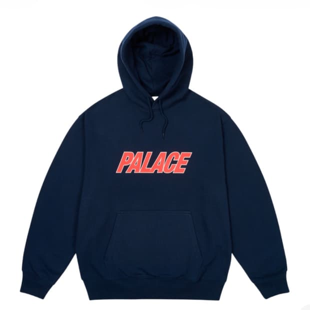 팔라스25ss  듀오 로고 후드 네이비