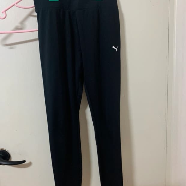 푸마 블랙 레깅스 M