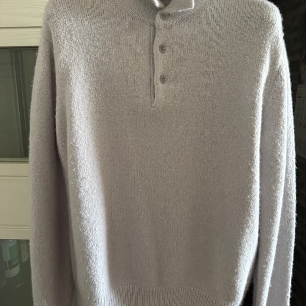 포터리 헤어리 그레이 니트