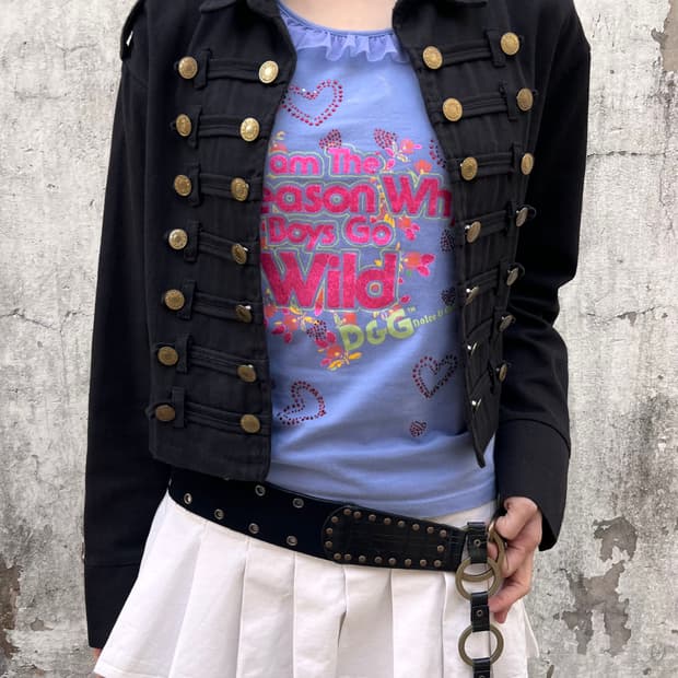 금장 블랙 나폴레옹 자켓 