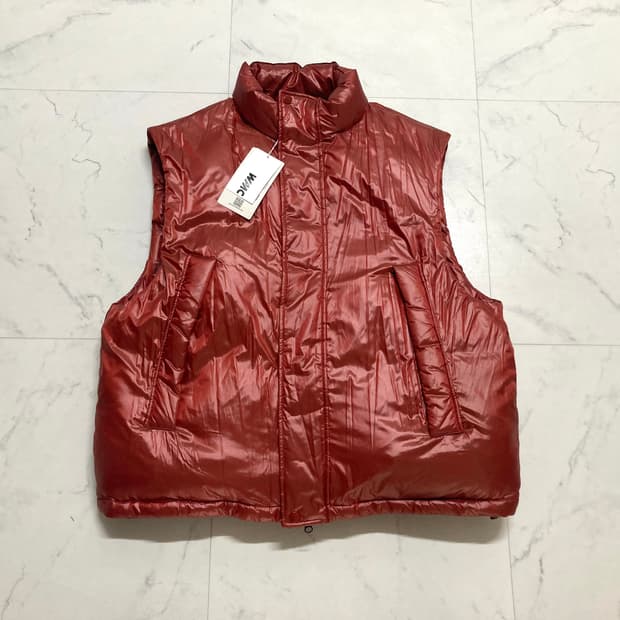 (새상품)WMC 글로시 덕다운 패딩 조끼 105-110