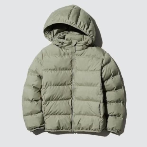 유니클로 워셔블파카 그린 160