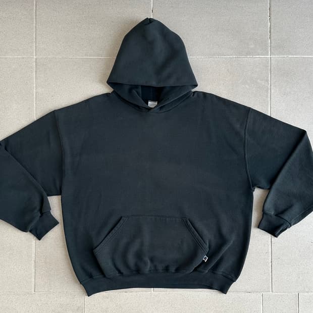 00s 빈티지 러셀 후드 그린 XL 선페이딩