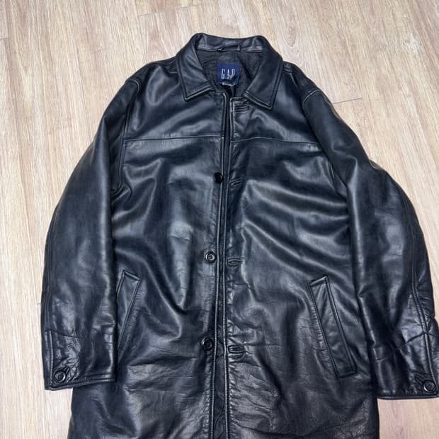 old gap leather car coat 올드 갭 레더 코트