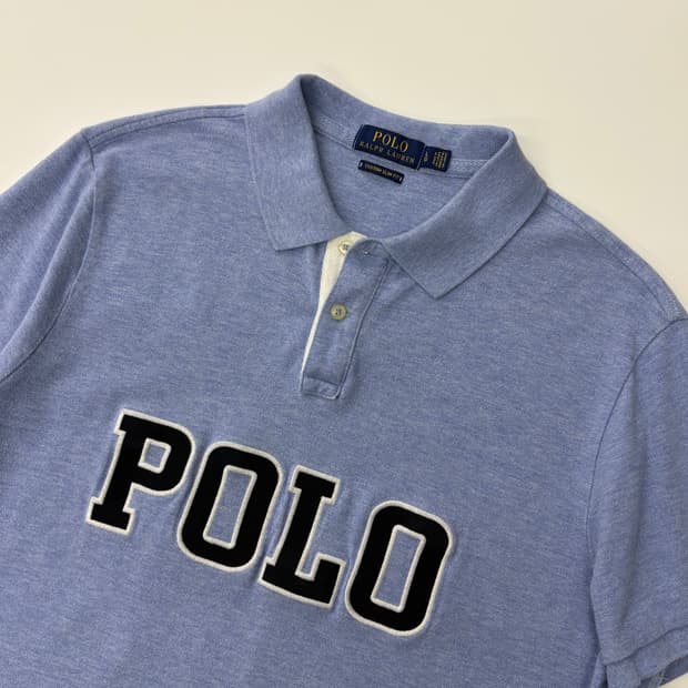 Polo 폴로 랄프로렌 신형라벨 스카이블루 로고 반팔 카라티