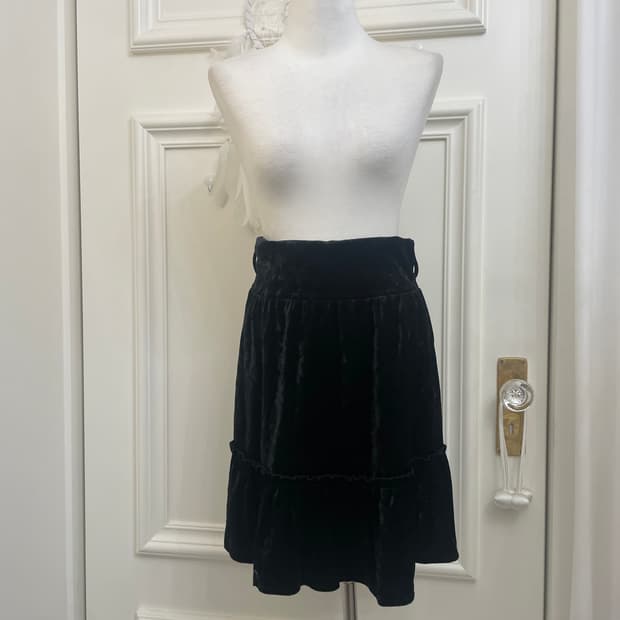 black velvet mini frill point midi bandi