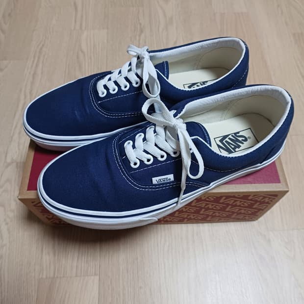 반스 에라 270 네이비 스니커즈 신발 어센틱 Vans 캔버스
