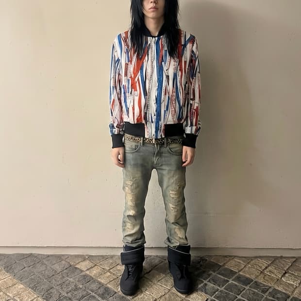 15F/W 장폴고티에 그래픽 투웨이 봄버 자켓